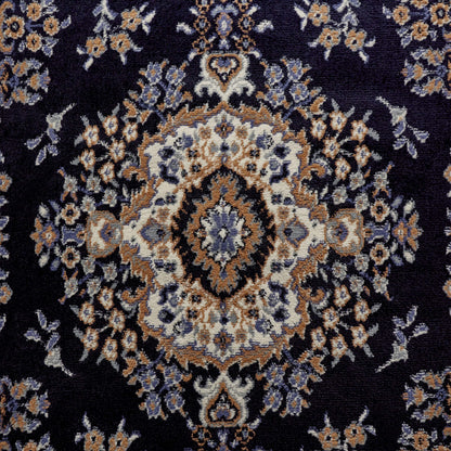 Home Dynamix Premium Sakarya Traditional Medallion Area Rug, Navy Blue/Brown, 5'2"x7'4"