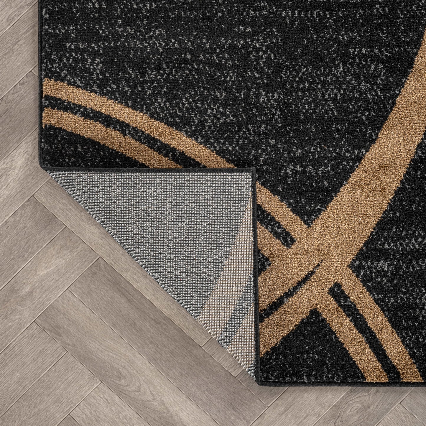 Rugshop Modern Wavy Circles Design Non-Shedding Area Rug, Carpet for Living Room, Dining Room, or Office,Grand Room,Open Spaces 5'3" x 7'3" Camel