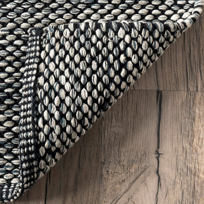 Nuloom Alessi Hand Woven, Grey, 11'6" x 14'6", Solid, Cotton, Soft and Gentle, High Traffic, Stain Resistant, Easy Clean, Durable Area Rug for Bedroom, Living Room, Dining Space, Den, Foyer, Entryway