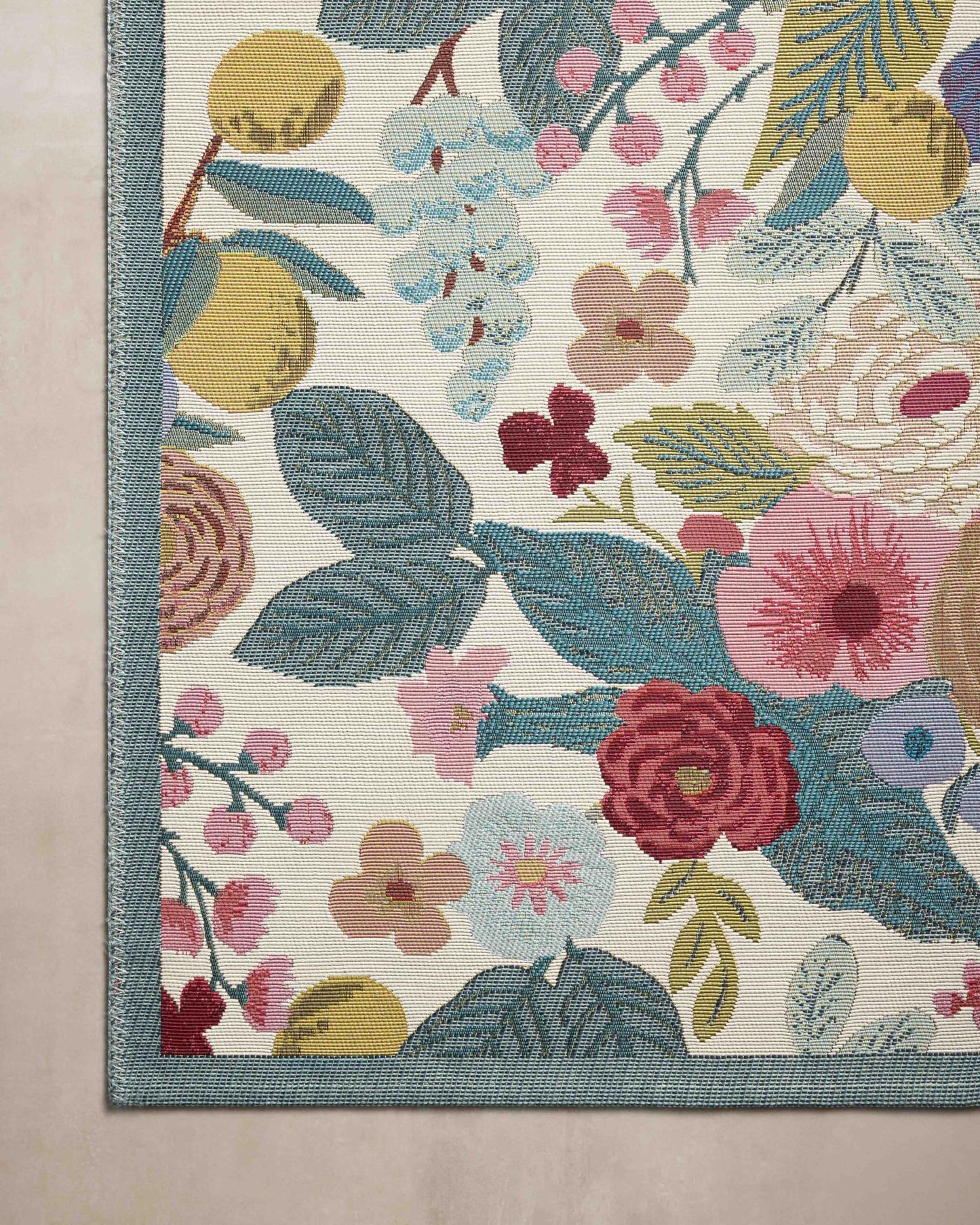 Loloi Rifle Paper Co. Perennial Collection Garden Party PRN-04 Rose/Multi 6'-7" x 9'-4" Indoor/Outdoor Area Rug