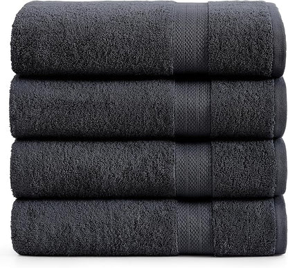 LANE LINEN 100% Luxury Cotton Bath Sheets Set of 4