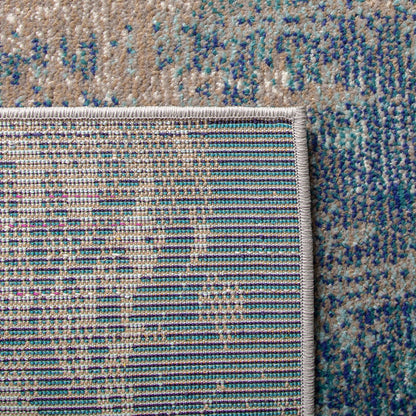 SAFAVIEH Madison Collection Area Rug - 10' x 14', Blue & Grey, Modern Boho Abstract Design, Non-Shedding & Easy Care, Ideal for High Traffic Areas in Living Room, Bedroom (MAD440M)