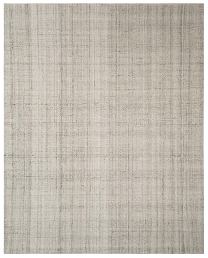 SAFAVIEH Abstract Collection Area Rug - 9' x 12', Light Grey, Handmade Wool & Viscose, Ideal for High Traffic Areas in Living Room, Bedroom (ABT141E)
