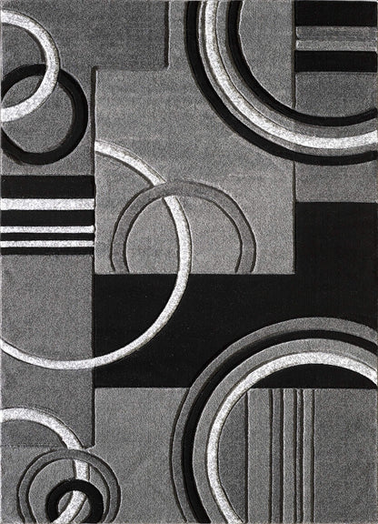 GLORY RUGS Area Rug Modern 5x7 Grey Soft Hand Carved Contemporary Floor Carpet with Premium Fluffy Texture for Indoor Living Dining Room and Bedroom Area