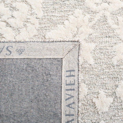 SAFAVIEH Glamour Collection 8' x 10' Beige/Ivory GLM651B Handmade Premium Wool Area Rug