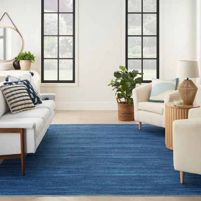 Nourison Home Nourison Washables Blue 8' x 10' Area Rug - Easy Clean, Non Shedding, Bed Room, Living Room, Dining Room, Kitchen (8' x 10')