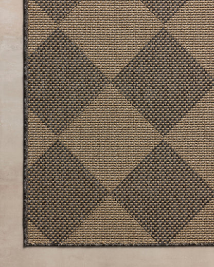 Loloi Chris Loves Julia Providence Collection PRC-04 Graphite/Sand 6'-3" x 9'-2", .12" Pile Height, Indoor/Outdoor Area Rug