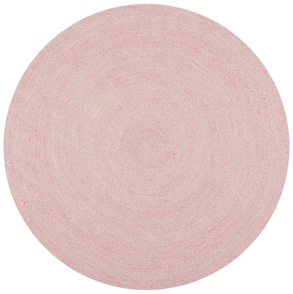 SAFAVIEH Cape Cod Collection 6' Round Pink CAP224U Handmade Braided Area Rug