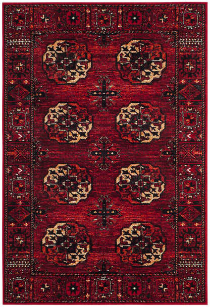 SAFAVIEH Vintage Hamadan Collection Area Rug - 6'7" x 9', Red & Multi, Oriental Traditional Persian Design, Non-Shedding & Easy Care, Ideal for High Traffic Areas in Living Room, Bedroom (VTH212A)