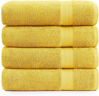 LANE LINEN Cotton Bath Towels Pack of 4