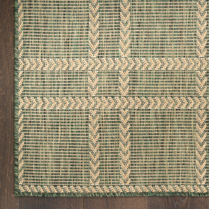 Nourison Home Horizon Indoor/Outdoor Green 9' x 12' Area Rug - Easy Clean, Non Shedding, Bed Room, Living Room, Dining Room, Kitchen (9' x 12')