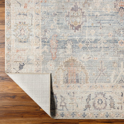 Livabliss x Becki Owens Marlene Vintage Medallion Area Rug, 6'7" x 9', Pale Blue