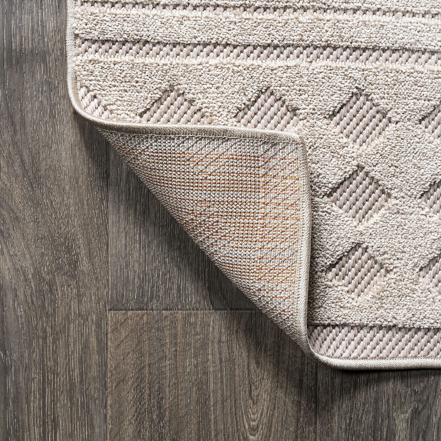 JONATHAN Y Moroccan Geometric Indoor Outdoor Runner Rug 2X8 Beige, Xlendi High-Low Pile for Backyard, Patio, Porch, Easy-Cleaning, High Traffic, Pet-Friendly, Non-Shedding (SBH100A-28)