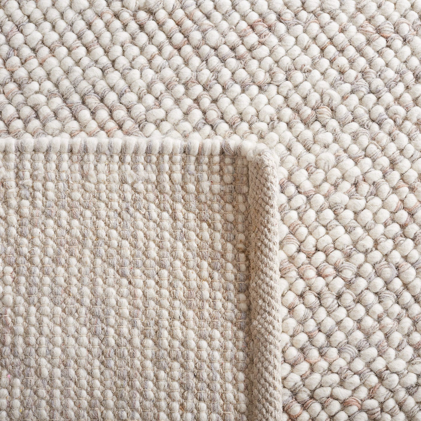 SAFAVIEH Natura Collection Area Rug - 6' x 9', Beige & Ivory, Handmade Wool, Ideal for High Traffic Areas in Living Room, Bedroom (NAT182B)