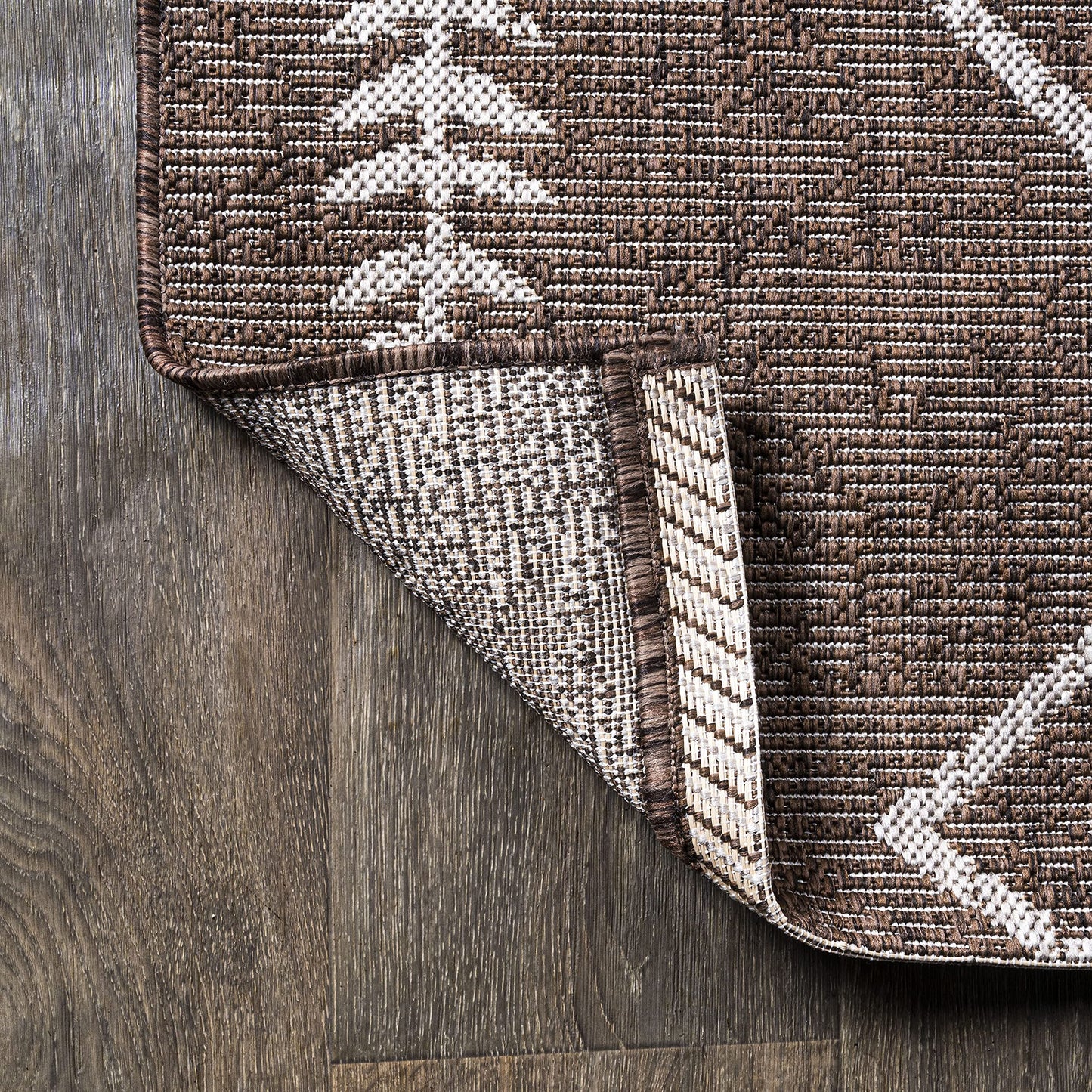 JONATHAN Y Tribal Diamond Trellis Indoor Outdoor Runner Rug 2X10 Brown/Beige, Derya for Backyard, Patio, Porch, Easy-Cleaning, High Traffic, Pet-Friendly, Non-Shedding (SMB129B-210)