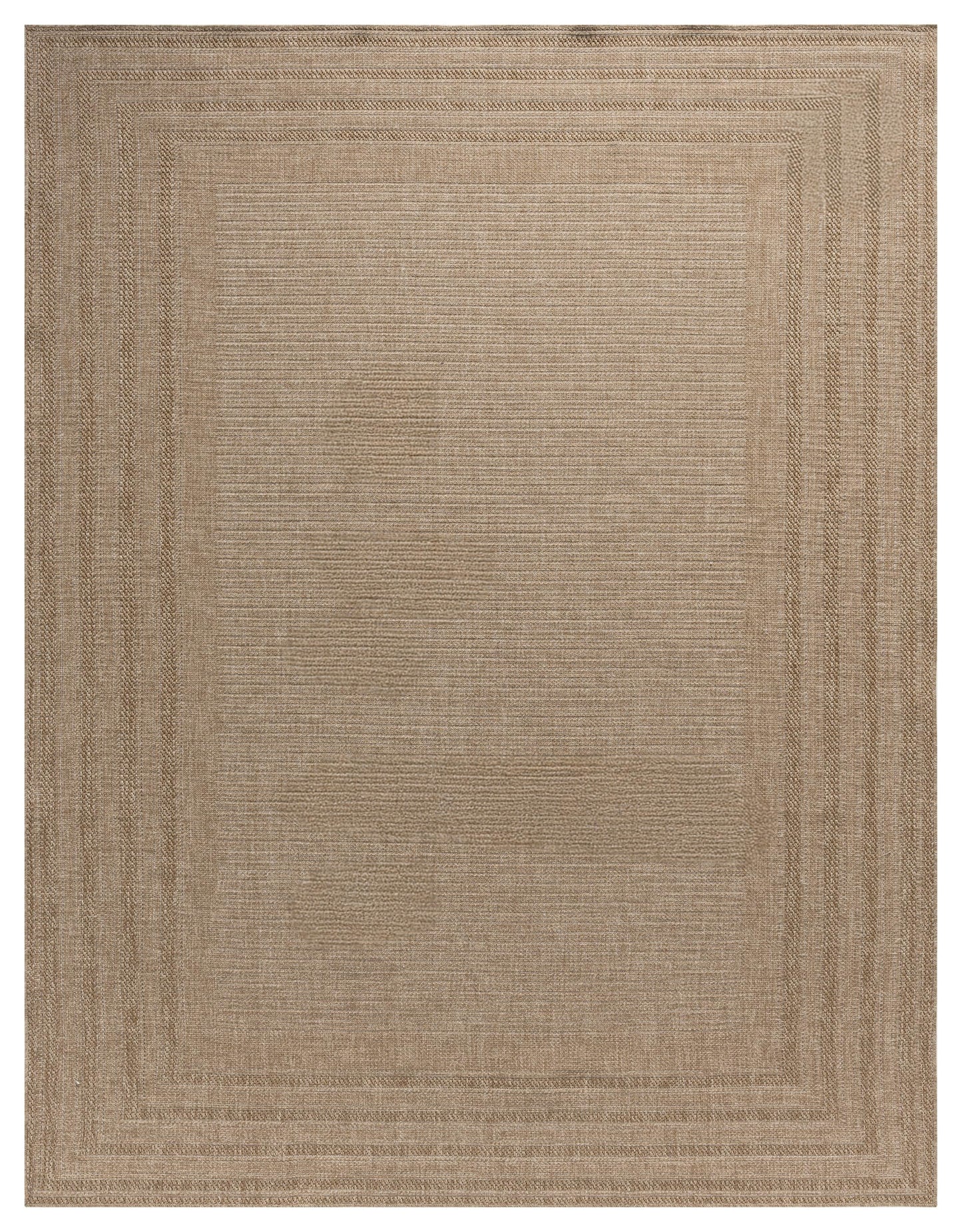 RUGGERRUGS Berry Easy Jute Indoor Outdoor Rug, 8x10 Neutral Bordered Jute Look, Weather Resistant, Easy Care, Lightweight Outdoor Farmhouse Carpet for Patio, Porch, Living Room(8' x 10', Natural)