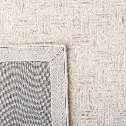 SAFAVIEH Micro-Loop Collection Area Rug - 9' x 12', Light Grey & Ivory, Handmade Wool, Ideal for High Traffic Areas in Living Room, Bedroom (MLP537F), Light Grey/Ivory