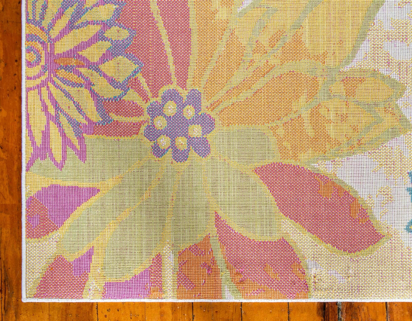 Unique Loom Lyon Collection Area Rug - Kennedy (6' 1" x 9' Rectangle, Ivory/ Green)