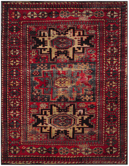 SAFAVIEH Vintage Hamadan Collection Area Rug - 8' x 10', Red & Multi, Oriental Traditional Persian Design, Non-Shedding & Easy Care, Ideal for High Traffic Areas in Living Room, Bedroom (VTH213A)