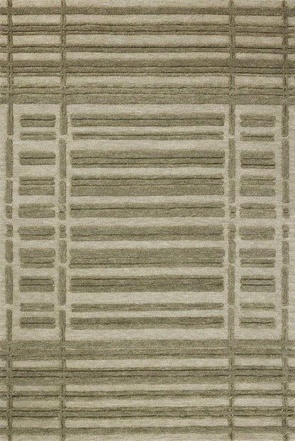 Loloi Chris Loves Julia Bradley Collection, Sage & Olive, 5'-0" x 7'-6" Area Rug – Classic Striped Area Rugs for Living Room, Bedroom, Entryway & Hallway, High Traffic Area Home Decor Rug