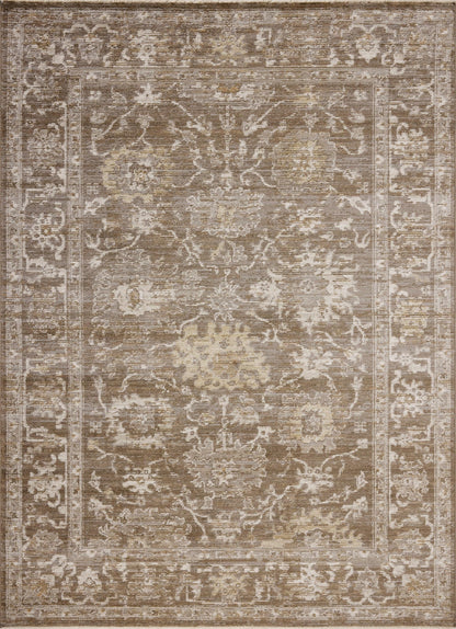 Loloi Magnolia Home by Joanna Gaines Pace Collection PAC-01 Bark/Natural 5'-3" x 5'-3" Round Area Rug