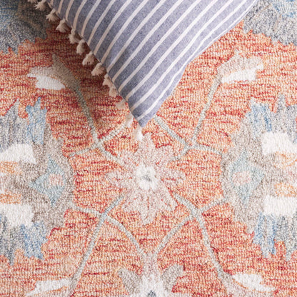 SAFAVIEH Area Rug 9x12 - Heritage Collection - Large - Rust & Ivory, Handmade Wool, Ideal for Living Room, Bedroom, Dining Space (HG125P)