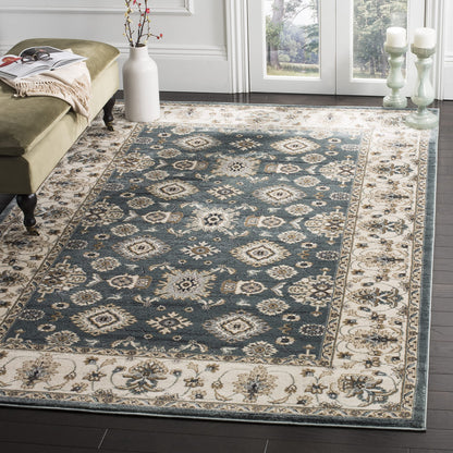 SAFAVIEH Lyndhurst Collection Area Rug - 6' x 9', Teal & Cream, Traditional Oriental Design, Non-Shedding & Easy Care, Ideal for High Traffic Areas in Living Room, Bedroom (LNH332T)