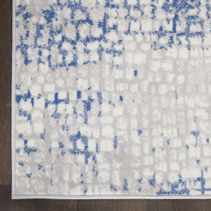 Nourison Home Whimsicle Abstract Grey Blue 7' x 10' Area Rug, Easy Cleaning, Non Shedding, Bed Room, Living Room, Dining Room, Kitchen (7x10)