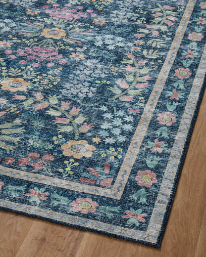 Loloi Rifle Paper Co. Maison Collection MAO-06 Blue/Multi 7'-6" x 9'-6", .19" Pile Height, Area Rug