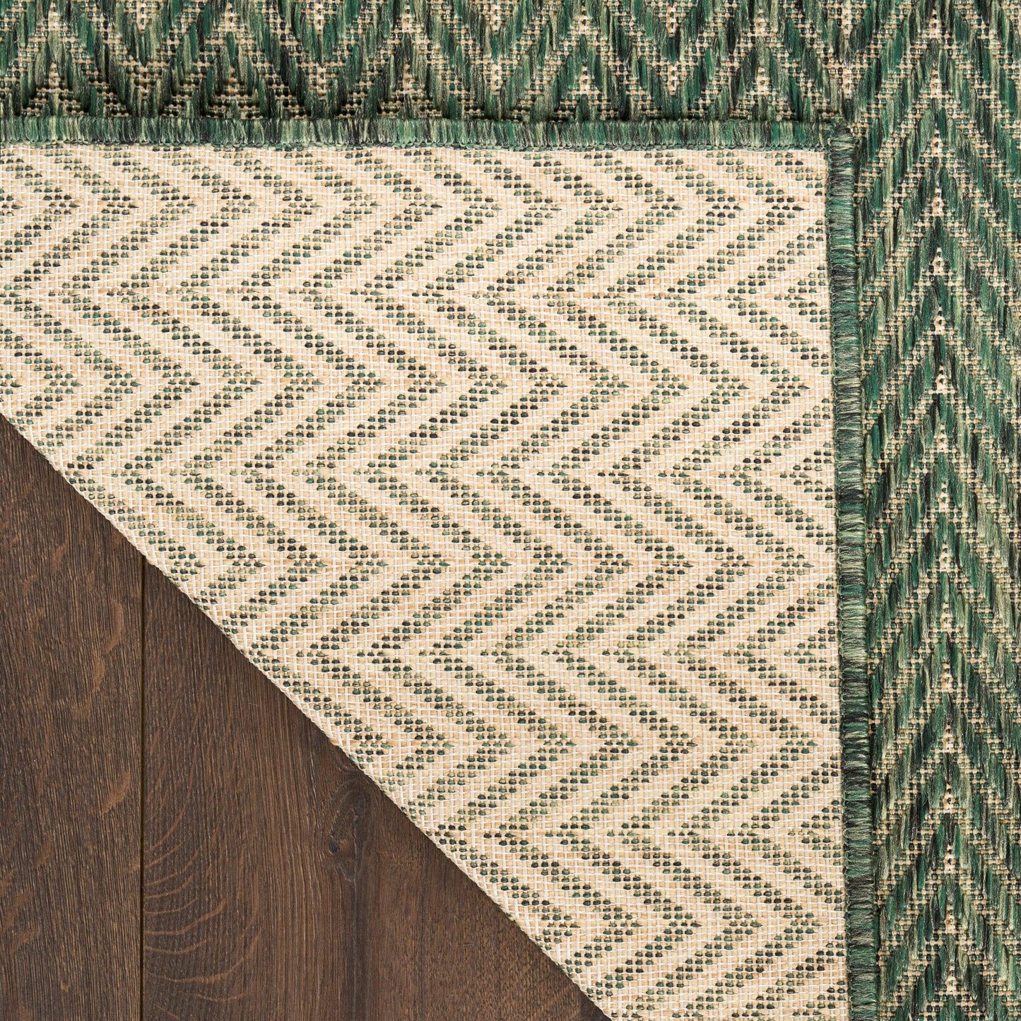 Nourison Home Horizon Indoor/Outdoor Green 6' x 9' Area Rug - Easy Clean, Non Shedding, Bed Room, Living Room, Dining Room, Kitchen (6' x 9')
