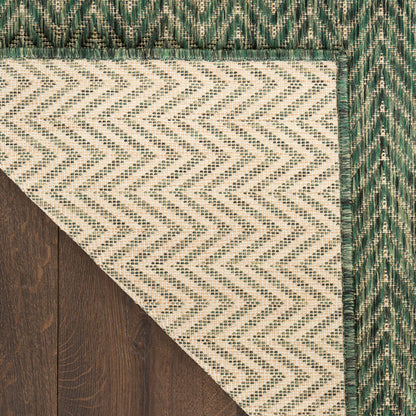 Nourison Home Horizon Indoor/Outdoor Green 6' x 9' Area Rug - Easy Clean, Non Shedding, Bed Room, Living Room, Dining Room, Kitchen (6' x 9')