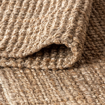 JONATHAN Y Pata Hand Woven Chunky Jute Natural 6x6 Square Indoor Area Rug, Bohemian, Rustic, Cottage, Easy-Cleaning for Living Room, Bedroom, Kitchen, Non-Shedding (NRF102A-6SQ)