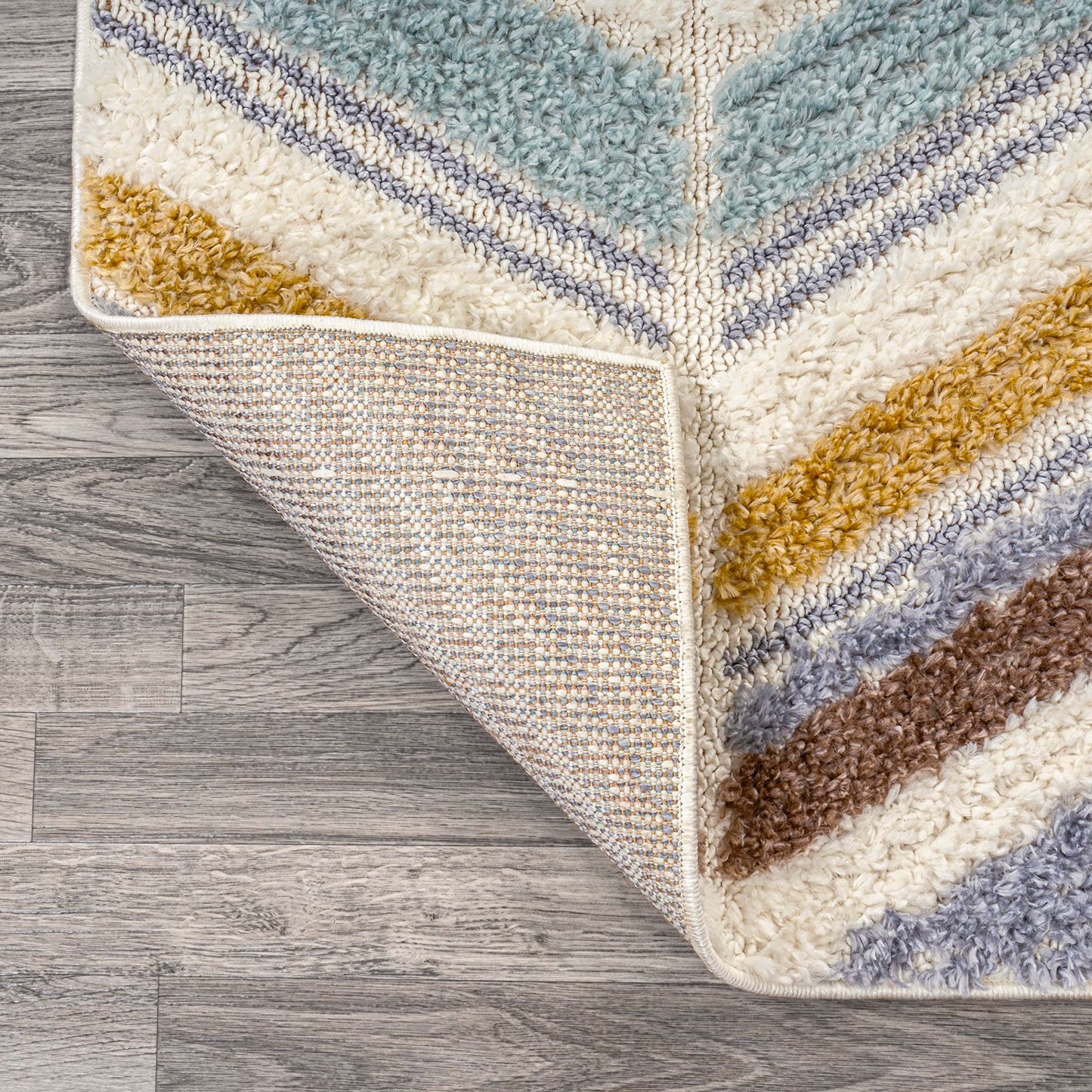 JONATHAN Y Chevron High-Low Multi/Cream Indoor Area Rug 3X5 ft, Elin for Living Room, Bedroom, Kitchen, Office, Easy-Cleaning, High Traffic, Pet-Friendly, Non-Shedding SNT101A-3