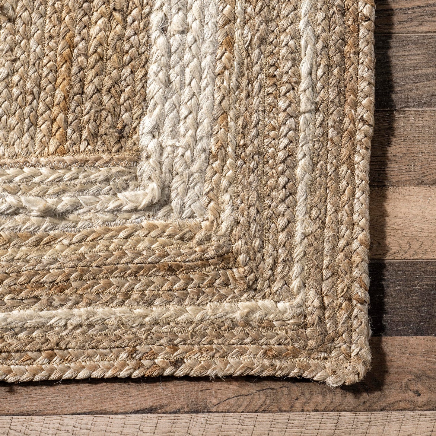 Nuloom Rikki Off-White/Natural, 3' x 5' Oval, Coastal Braided, Jute, Soft and Textured, High Traffic, Stain Resistant, Easy Clean, Durable Area Rug for Bedroom, Living Room, Dining, Foyer, Entryway