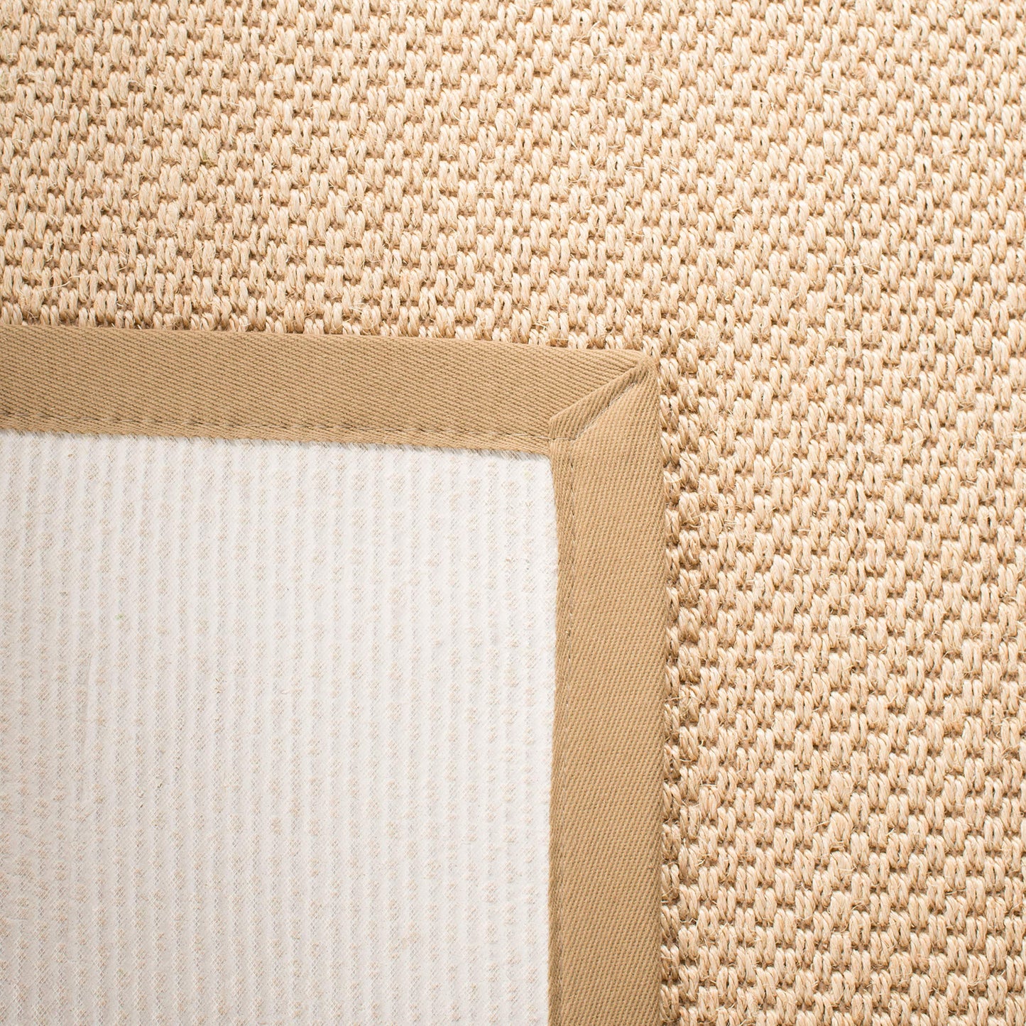 SAFAVIEH Area Rug 9x12 - Natural Fiber Collection - Large - Maize & Linen Color, Sisal, Woven Design with Border (NF141B)
