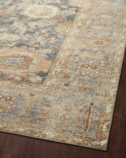 Loloi Margot Collection MAT-03 Ocean/Spice 2'-6" x 9'-6" Runner Rug feat. CloudPile, No-Shed Easy Clean Large Patterned Area Rug for Living Room, Bedroom, Dining Area