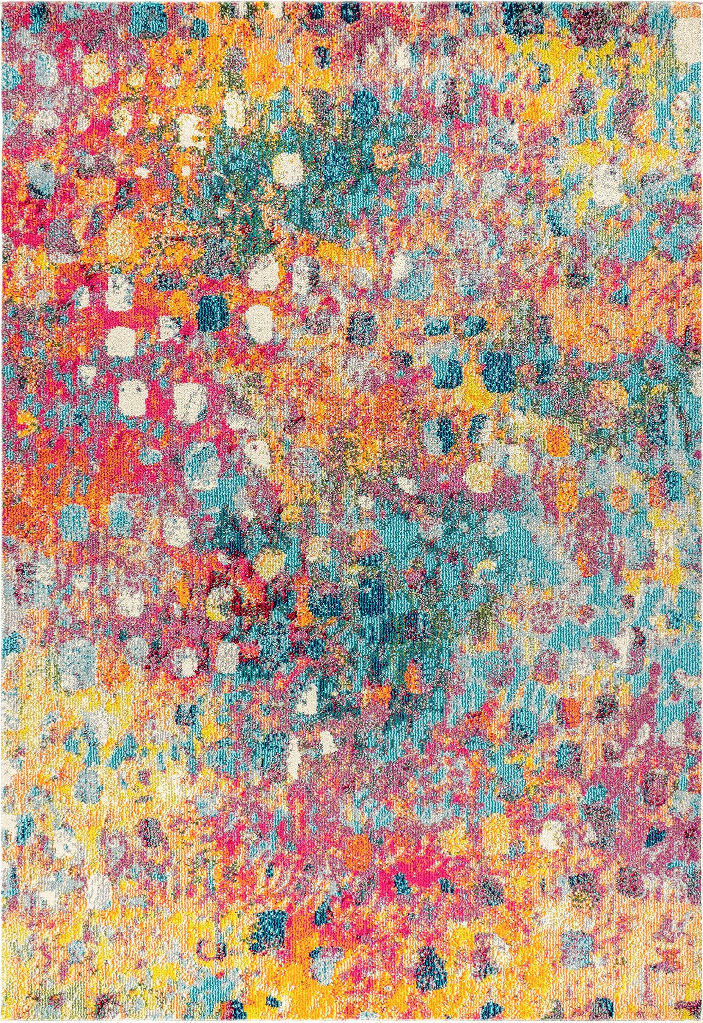 JONATHAN Y Modern Abstract Multi/Yellow Indoor Area Rug, 3x5, Contemporary POP, Transitional, Easy-Cleaning for Living Room, Bedroom, Kitchen, Pet Friendly, Non-Shedding (CTP108A-3)
