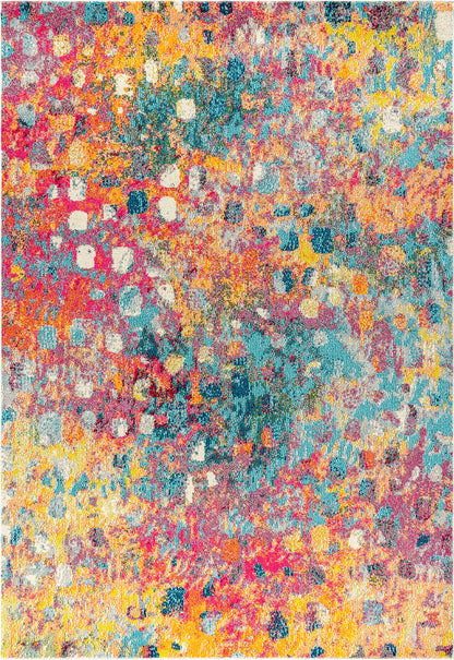JONATHAN Y Modern Abstract Multi/Yellow Indoor Area Rug, 3x5, Contemporary POP, Transitional, Easy-Cleaning for Living Room, Bedroom, Kitchen, Pet Friendly, Non-Shedding (CTP108A-3)