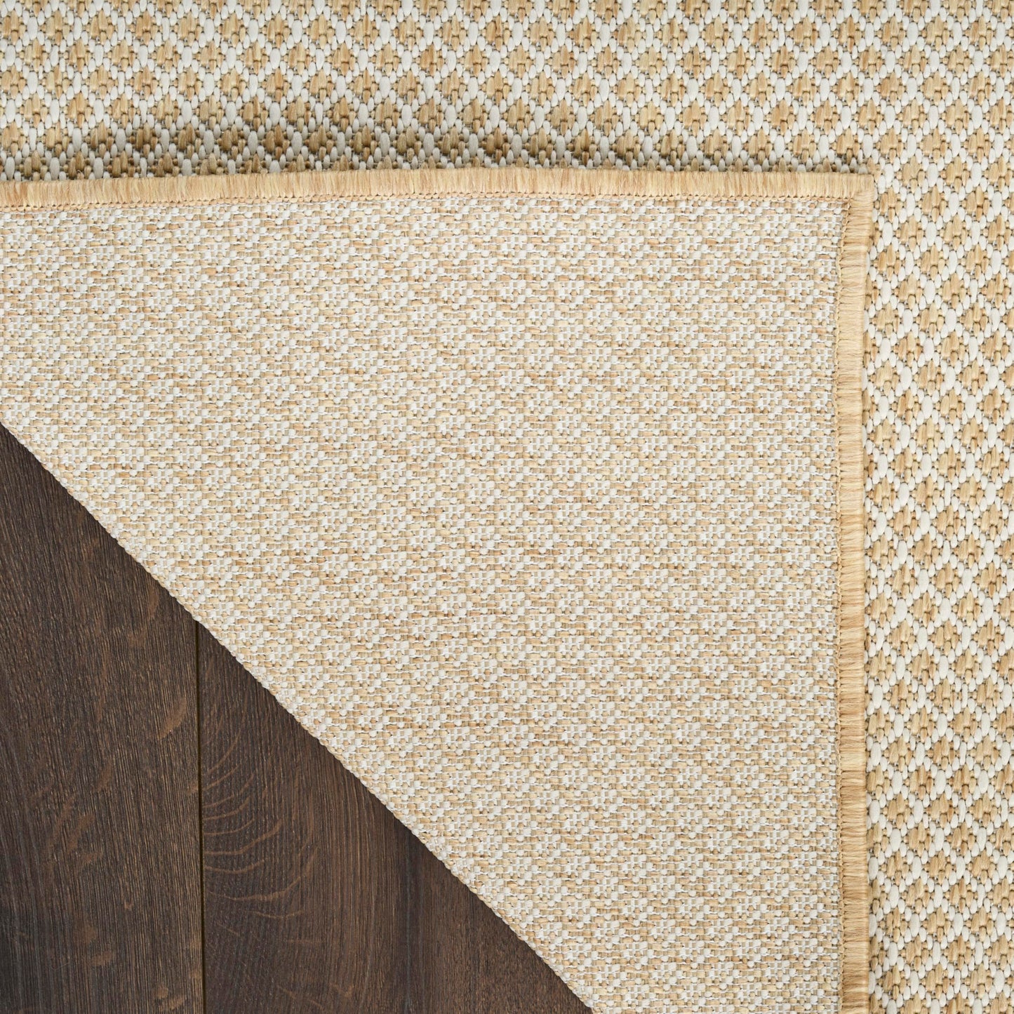 Nourison Home Courtyard Natural 10' x 14' Area Rug - Easy Clean, Non Shedding, Bed Room, Living Room, Dining Room, Kitchen (10' x 14')