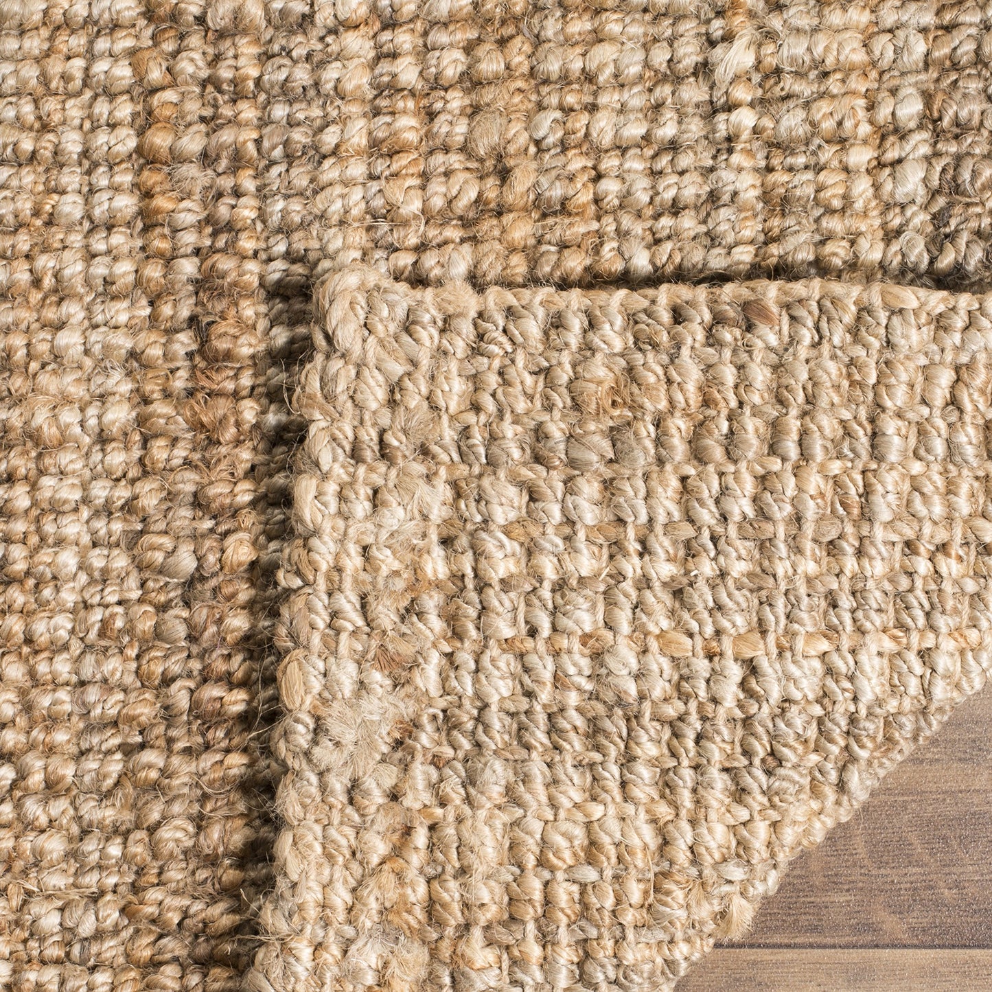 SAFAVIEH Natural Fiber Collection Area Rug - 2'6" x 4', Natural Brown, Handmade Jute, Farmhouse Style, Chunky Textured Thick Pile (NF447A)
