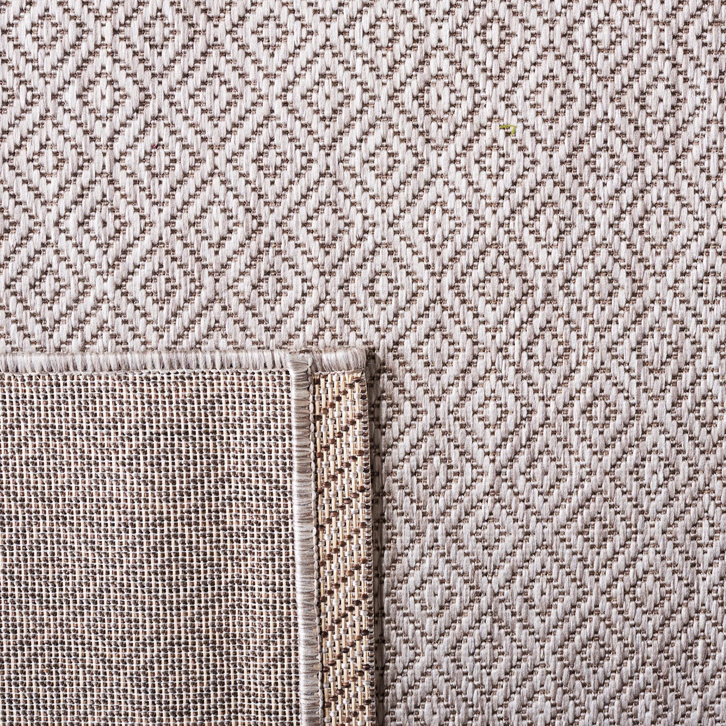SAFAVIEH Washable Rug Outdoor Courtyard Collection - 4' x 5'7", Beige & Beige, Non-Shedding & Easy Cleaning, Ideal for Patio, Backyard, Mudroom (CY8520-36311)