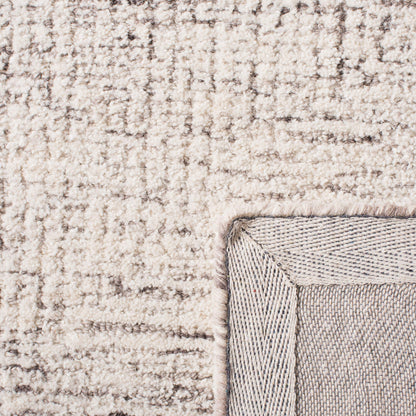 SAFAVIEH Abstract Collection 6' Round Ivory/Grey ABT349F Handmade Premium Wool Area Rug