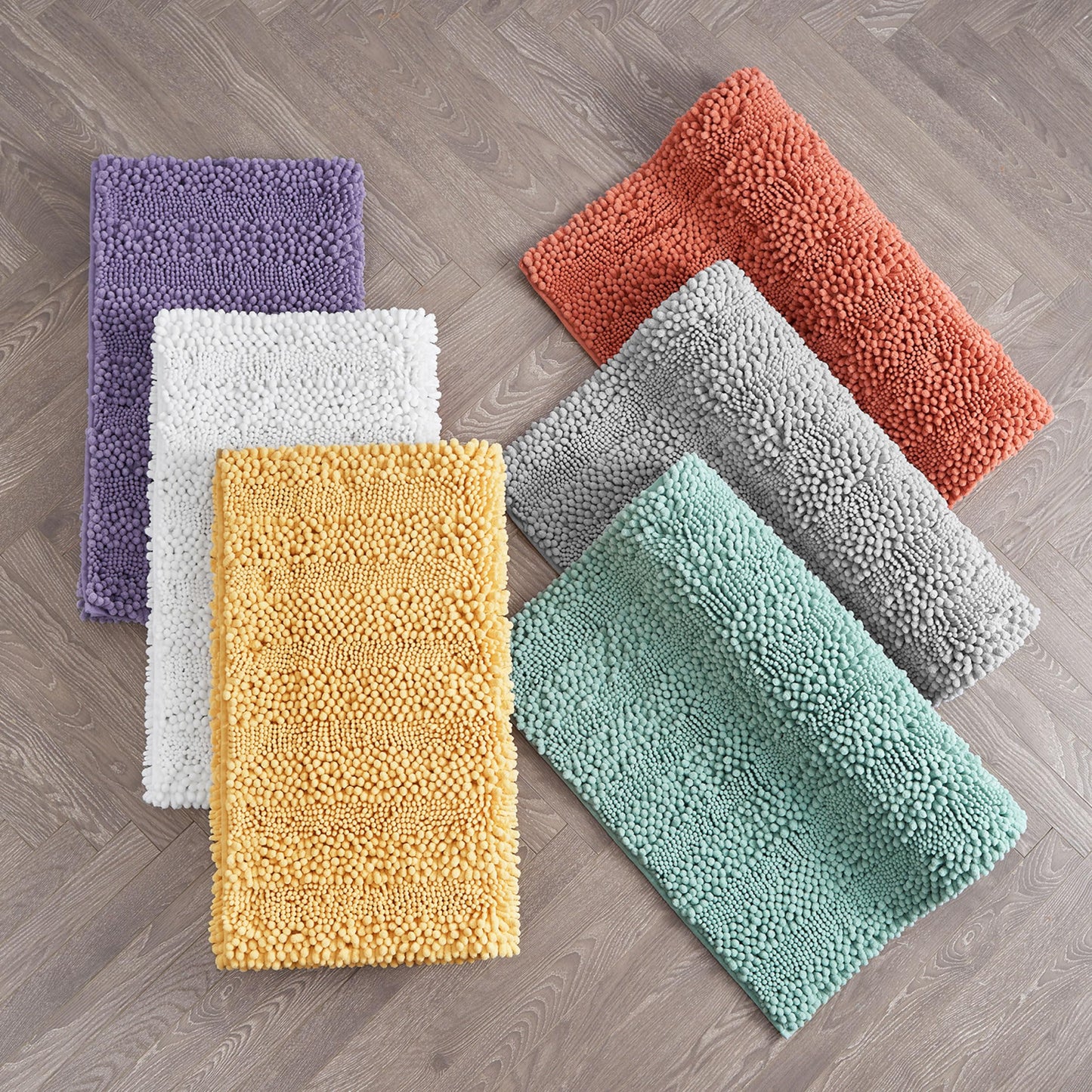 Laura Ashley – Astor Chenille Bath Mat | 100% Polyester | Premium Bathroom Décor | Machine Washable | TPR Backing | Measures 27” x 45” | Linen