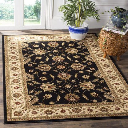SAFAVIEH Lyndhurst Collection Accent Rug - 4' x 6', Black & Ivory, Traditional Oriental Design, Non-Shedding & Easy Care, Ideal for High Traffic Areas in Entryway, Living Room, Bedroom (LNH553-9012)
