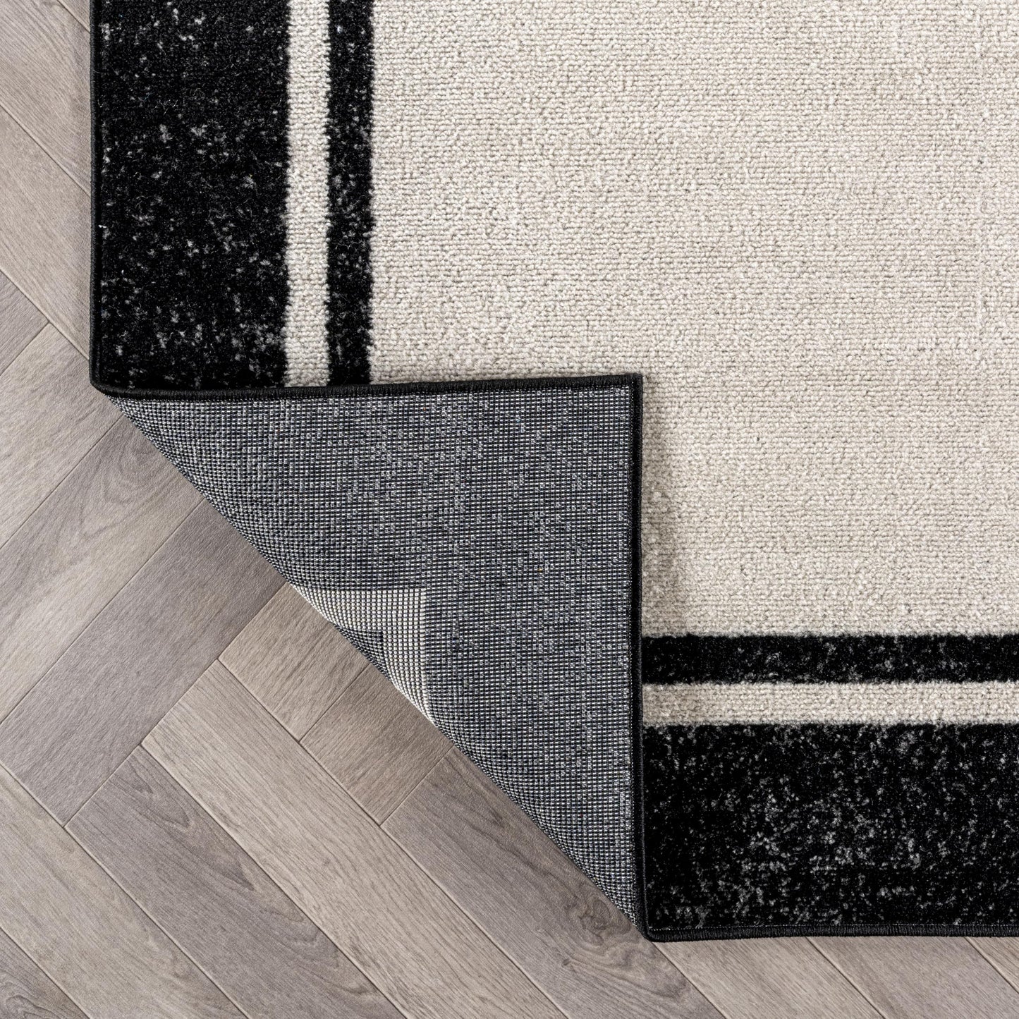 Rugshop Modern Transitional Bordered Indoor Area Rug for Living Room,Bedroom,Kitchen Rug Low Pile Rug with Jute Backing 7' 10" x 10' Cream