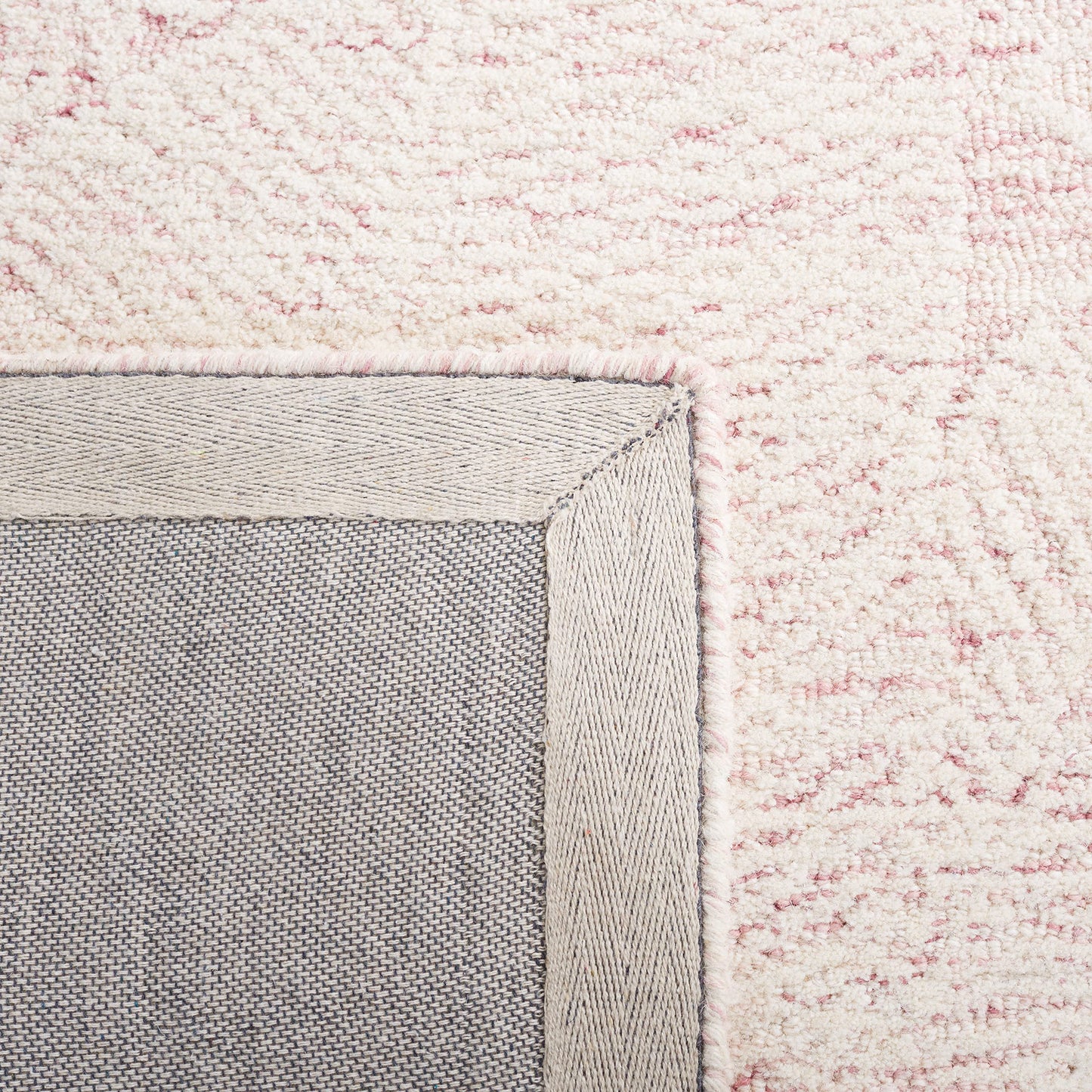 SAFAVIEH Metro Collection Accent Rug - 3' x 5', Pink & Ivory, Handmade Botanical Wool, Ideal for High Traffic Areas in Entryway, Living Room, Bedroom (MET880U)
