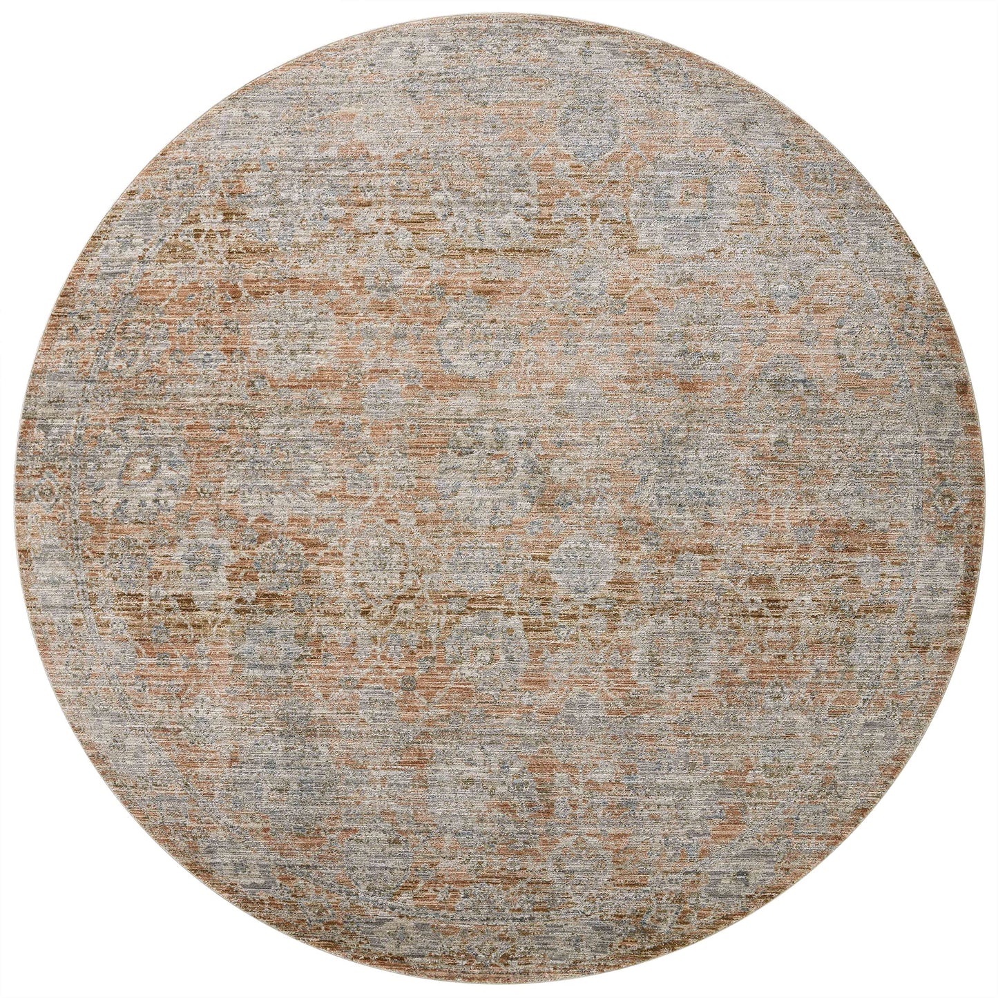 Loloi Jean Stoffer Katherine Collection KES-02 Terracotta/Smoke 2'-3'' x 3'-10'', .25" Pile Height, Accent Rug