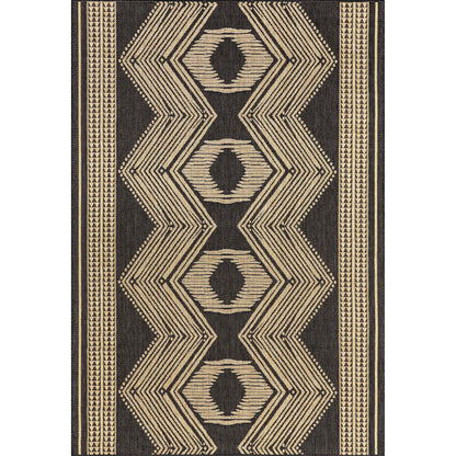 Nuloom Ranya Dark Grey/Ivory, 5' x 8', Tribal Geometric, Soft and Cozy, High Traffic, Stain Resistant, Easy Clean, Durable Area Rug for Indoor/Outdoor Patio, Deck, Porch, Garden, Courtyard