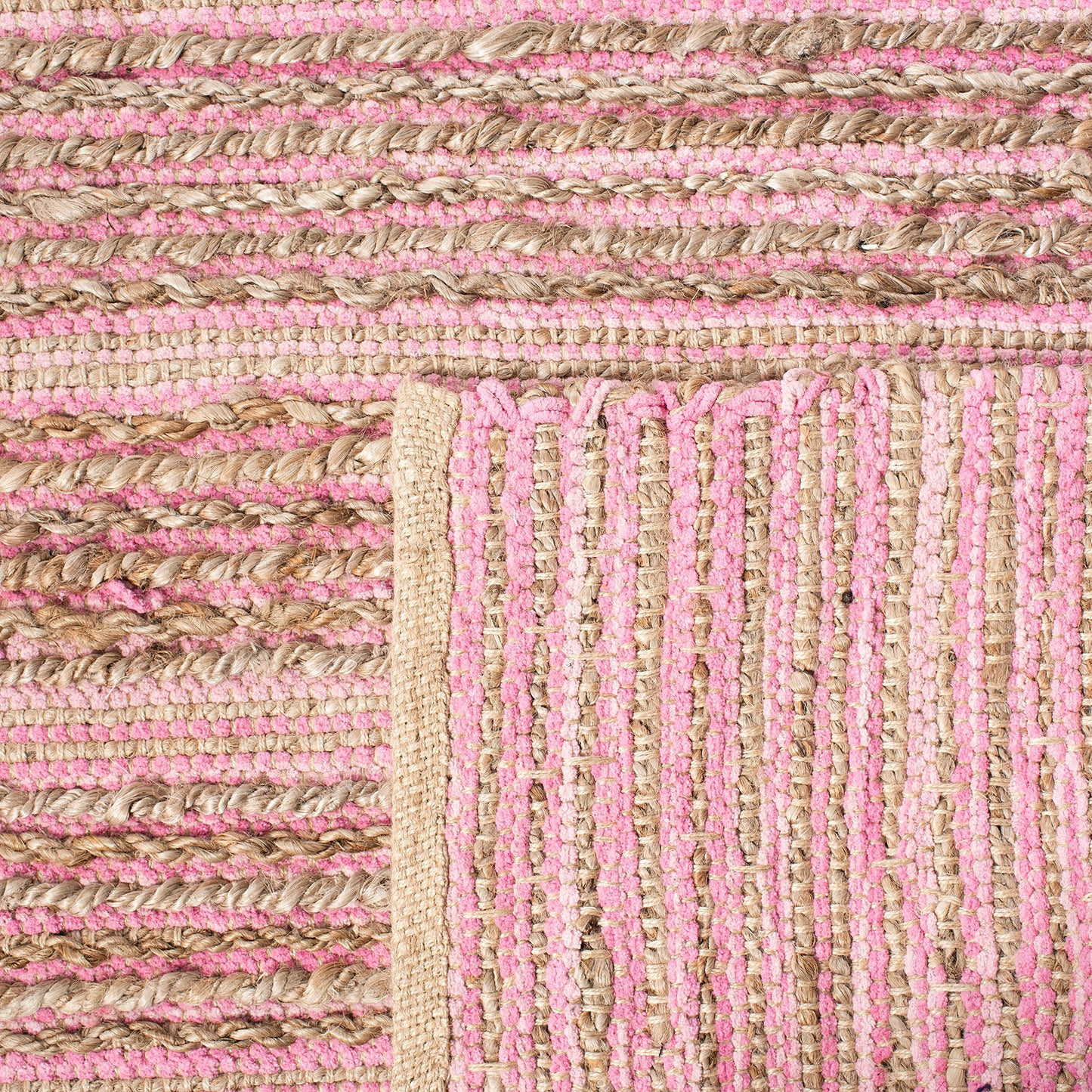 SAFAVIEH Cape Cod Collection Accent Rug - 4' x 6', Light Pink, Handmade Flat Weave Jute, Ideal for High Traffic Areas in Entryway, Living Room, Bedroom (CAP851E)