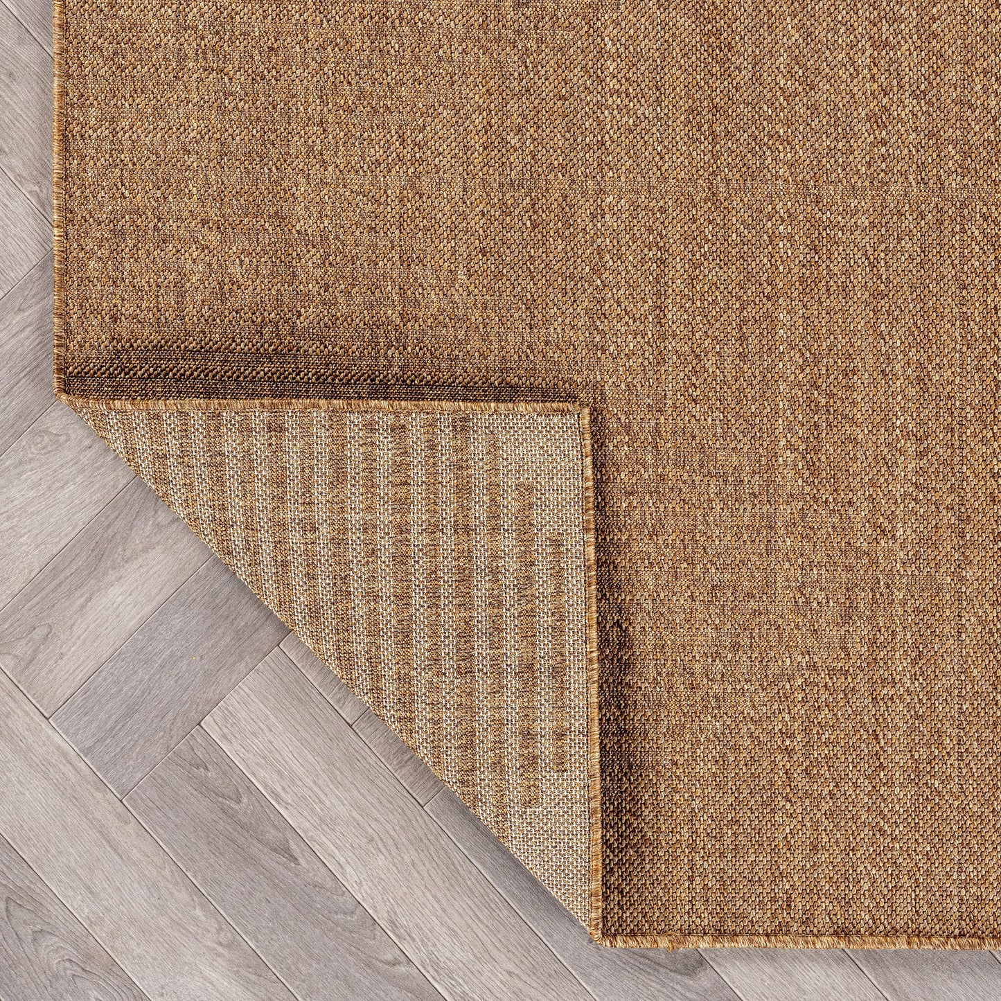 Rugshop Geometric Indoor Outdoor Flat Woven Area Rug,Natural Jute-Style,Easy-Care Patio Rug for Backyard Porch Deck Balcony, 7'10" x 10' Natural/Jute
